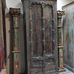 Шкаф "Олд Индиго", массив дерева, резьба